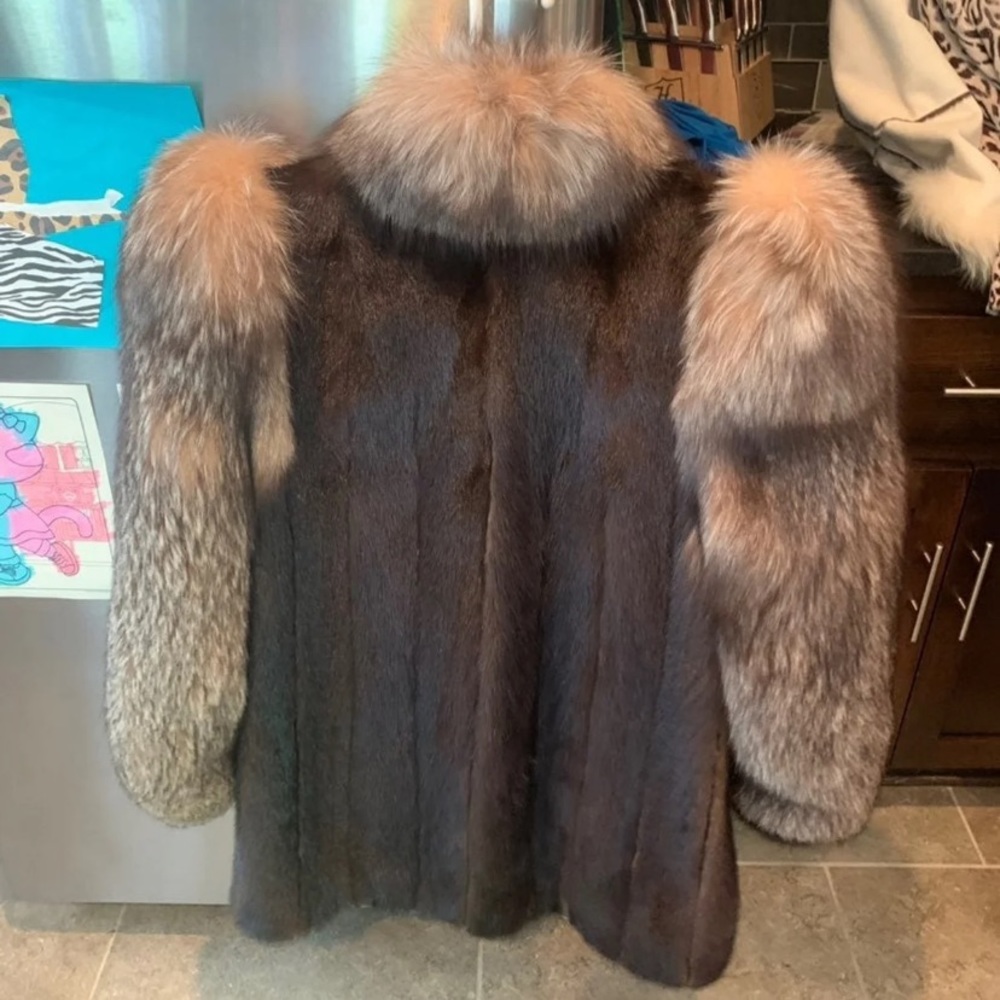 Mink And Fox Fur Coat. Originally $3000!